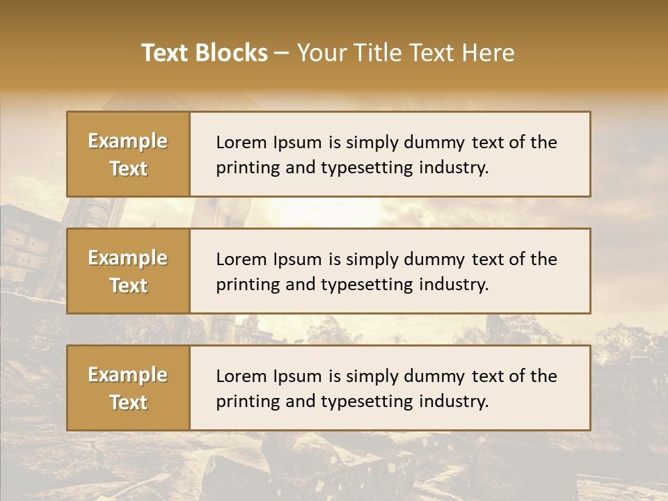 Carving Cambodian Mono PowerPoint Template
