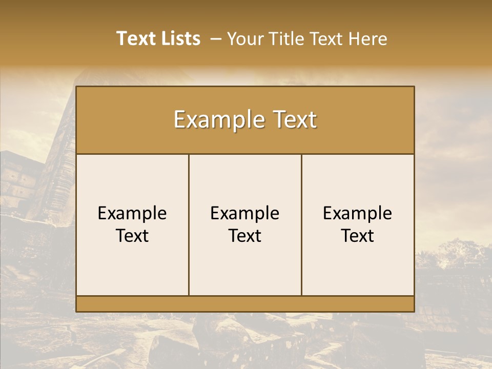 Carving Cambodian Mono PowerPoint Template