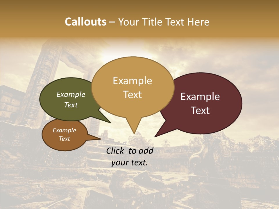 Carving Cambodian Mono PowerPoint Template