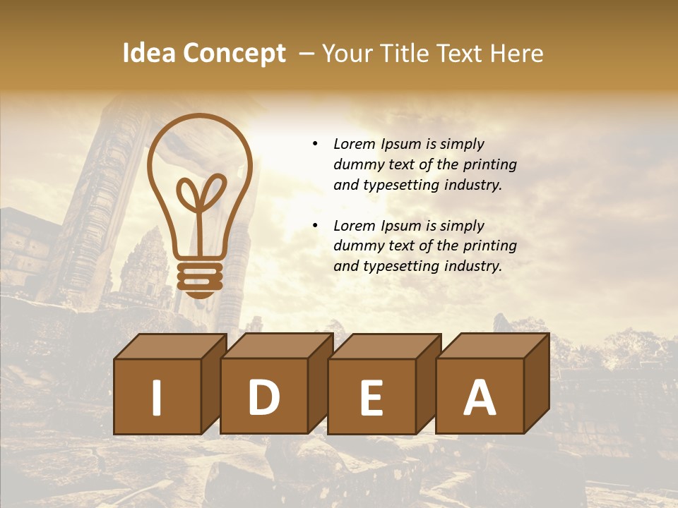 Carving Cambodian Mono PowerPoint Template