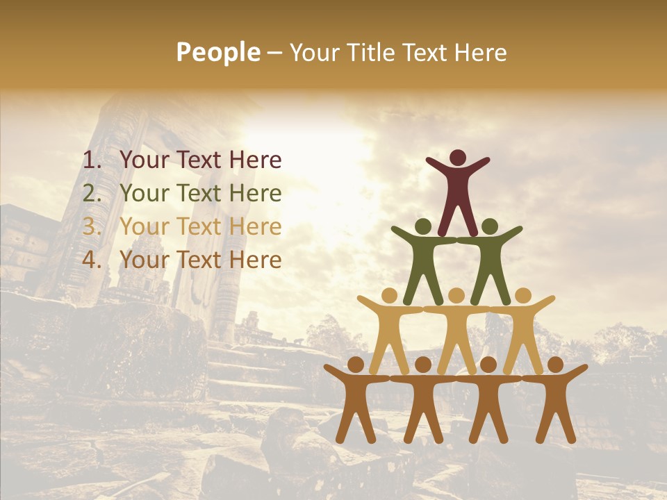 Carving Cambodian Mono PowerPoint Template