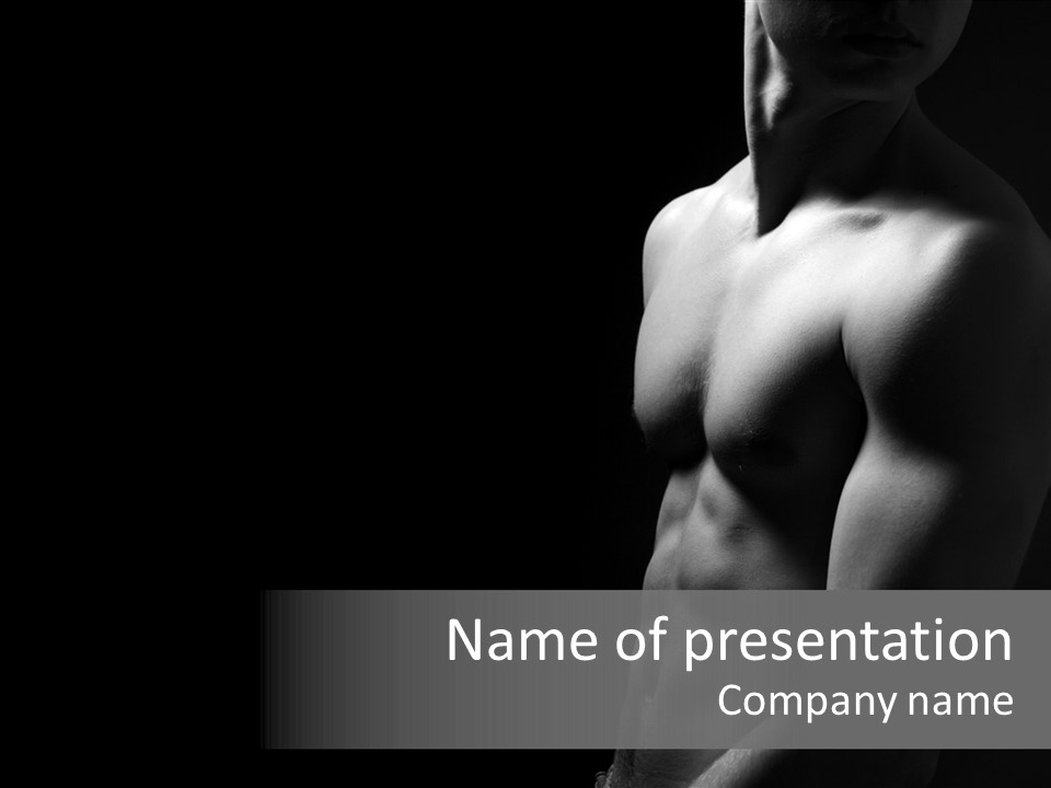 Flex Shoulders Male PowerPoint Template