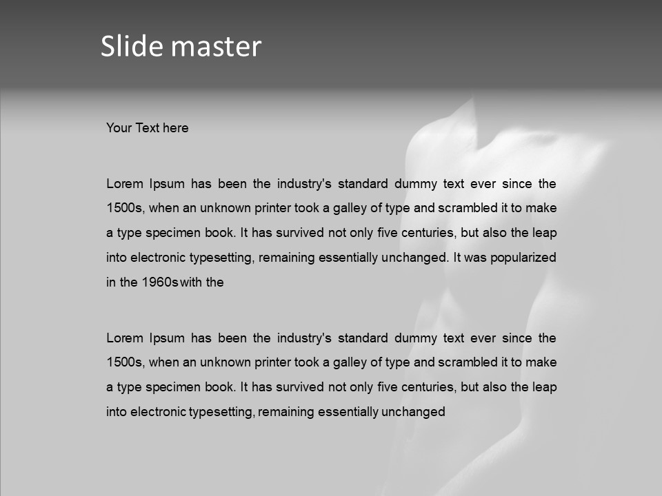 Flex Shoulders Male PowerPoint Template