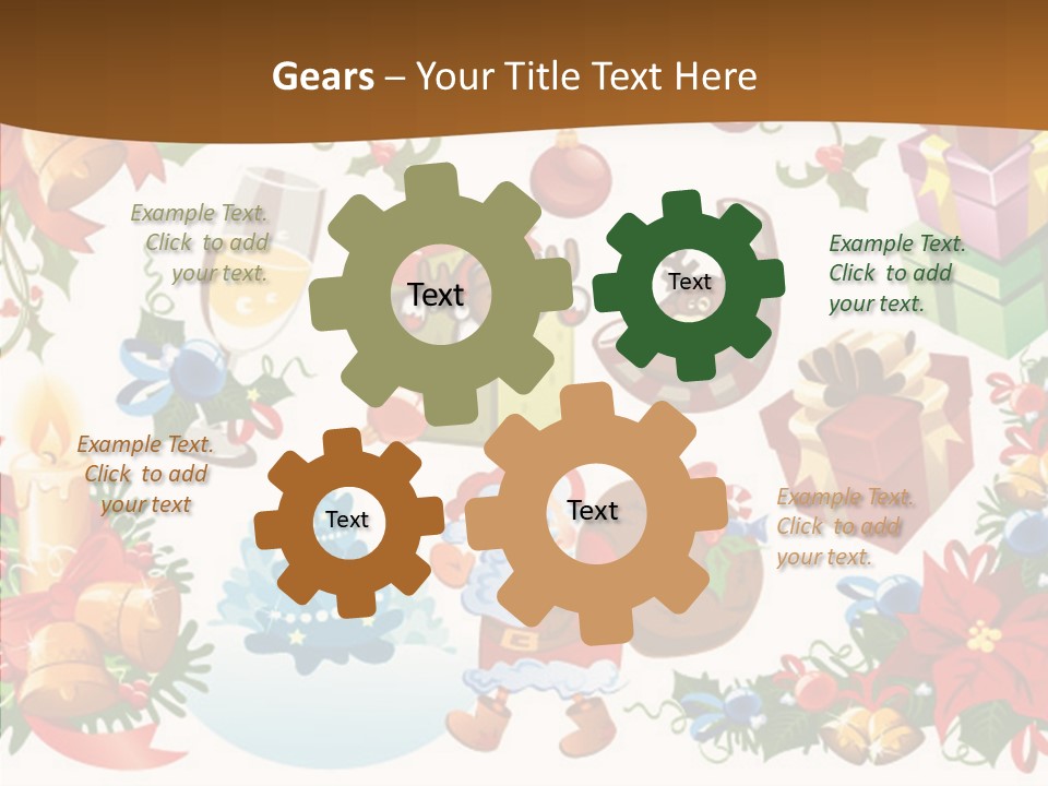 Red Design Gift PowerPoint Template