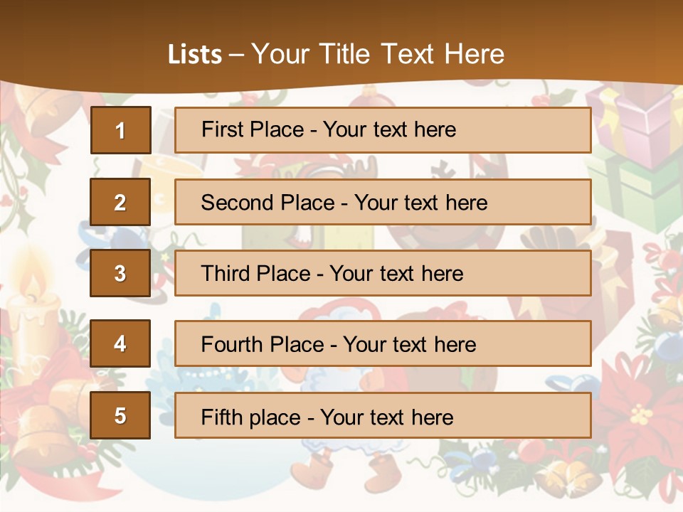 Red Design Gift PowerPoint Template