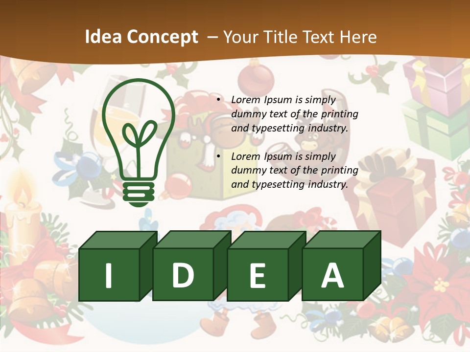 Red Design Gift PowerPoint Template