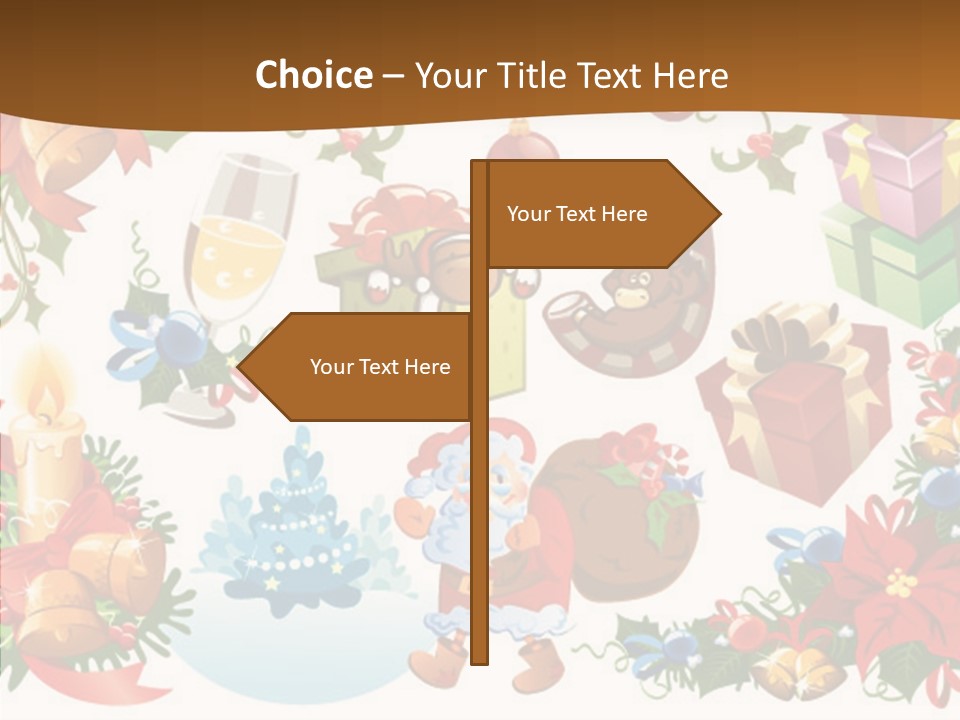 Red Design Gift PowerPoint Template