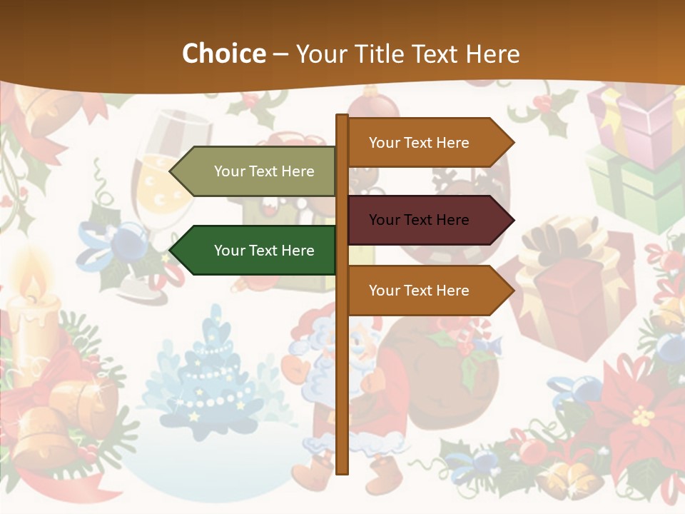 Red Design Gift PowerPoint Template
