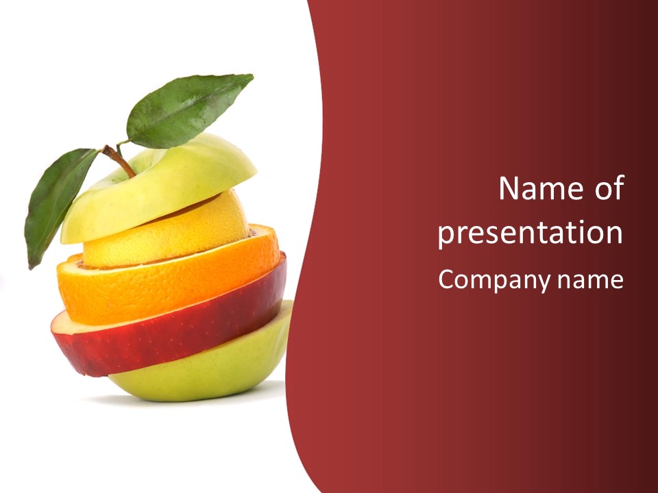 Object Fresh Pear PowerPoint Template