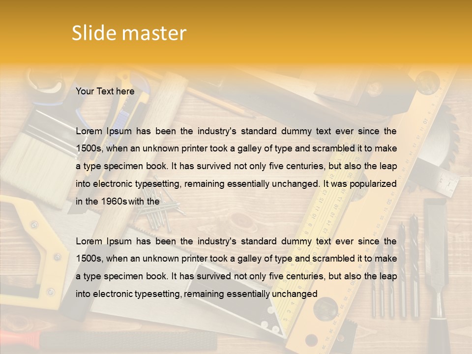 Wooden Concept Objects PowerPoint Template