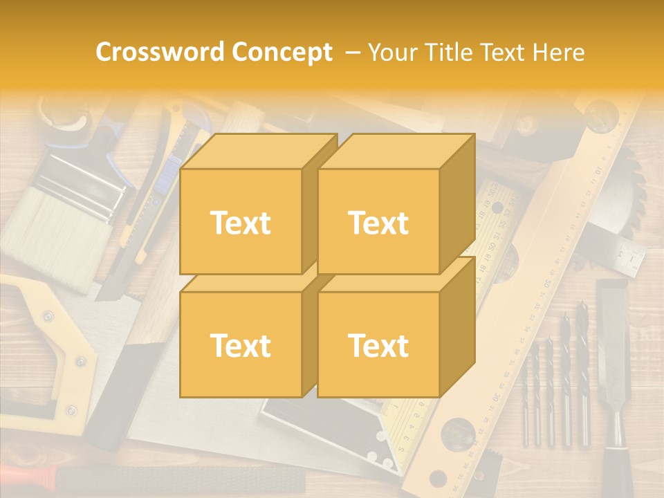 Wooden Concept Objects PowerPoint Template