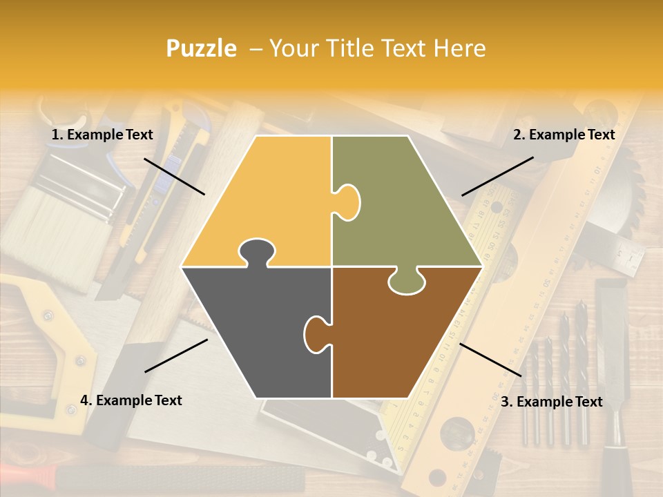 Wooden Concept Objects PowerPoint Template