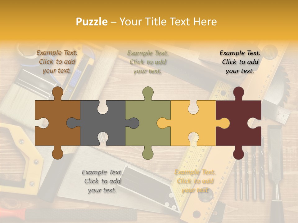 Wooden Concept Objects PowerPoint Template