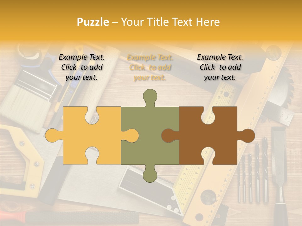 Wooden Concept Objects PowerPoint Template