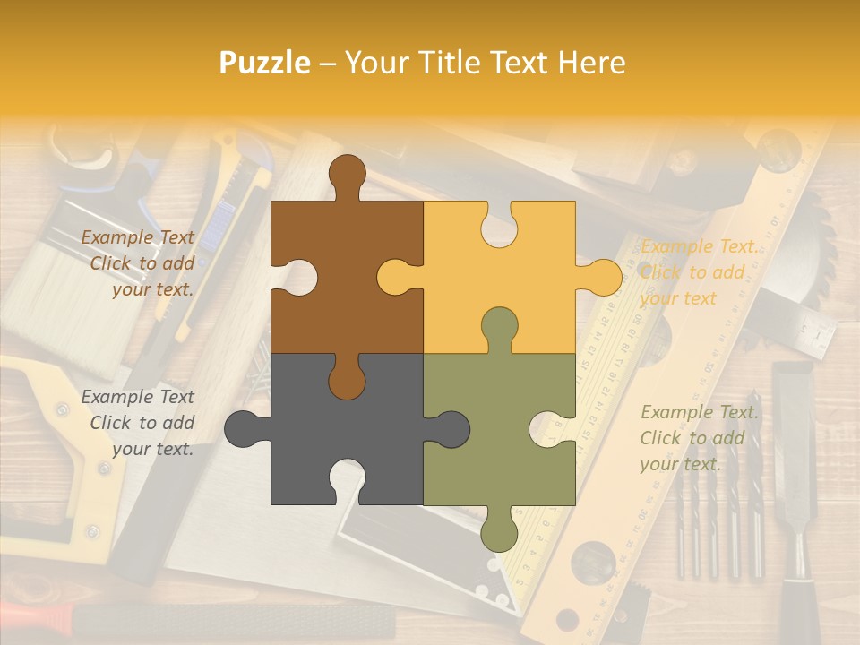 Wooden Concept Objects PowerPoint Template