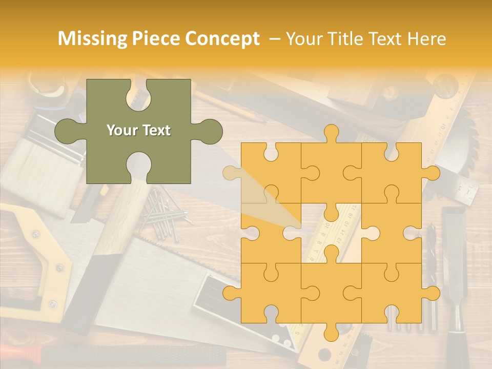 Wooden Concept Objects PowerPoint Template