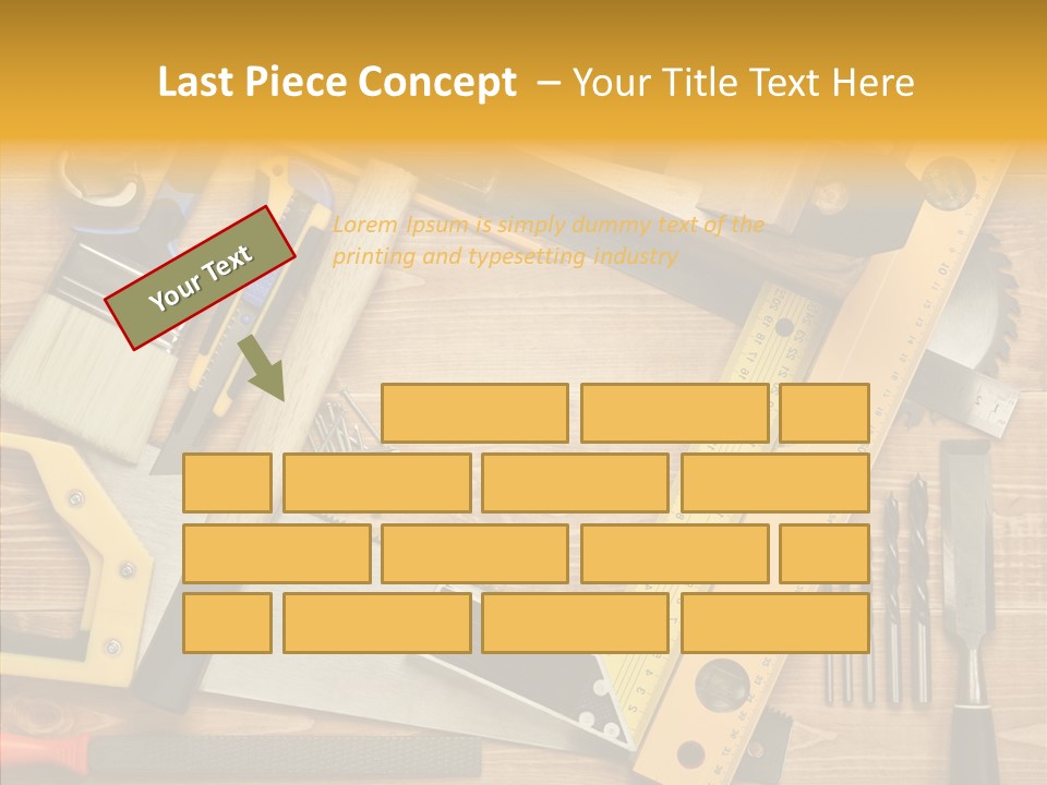 Wooden Concept Objects PowerPoint Template