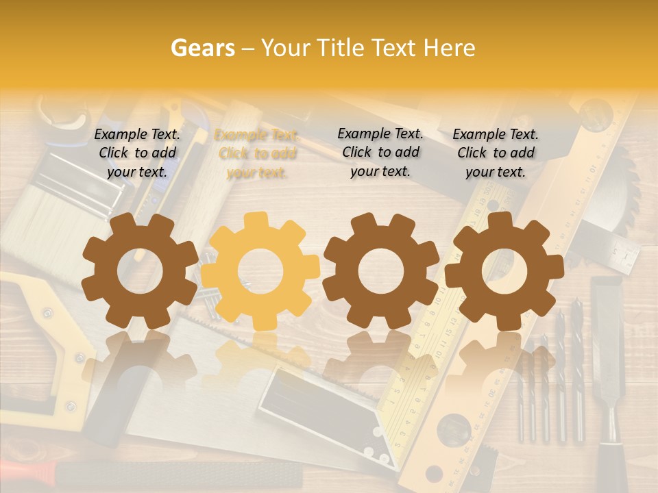 Wooden Concept Objects PowerPoint Template