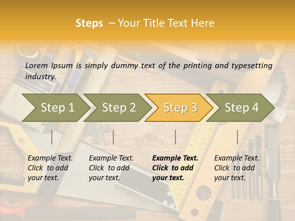 Wooden Concept Objects PowerPoint Template