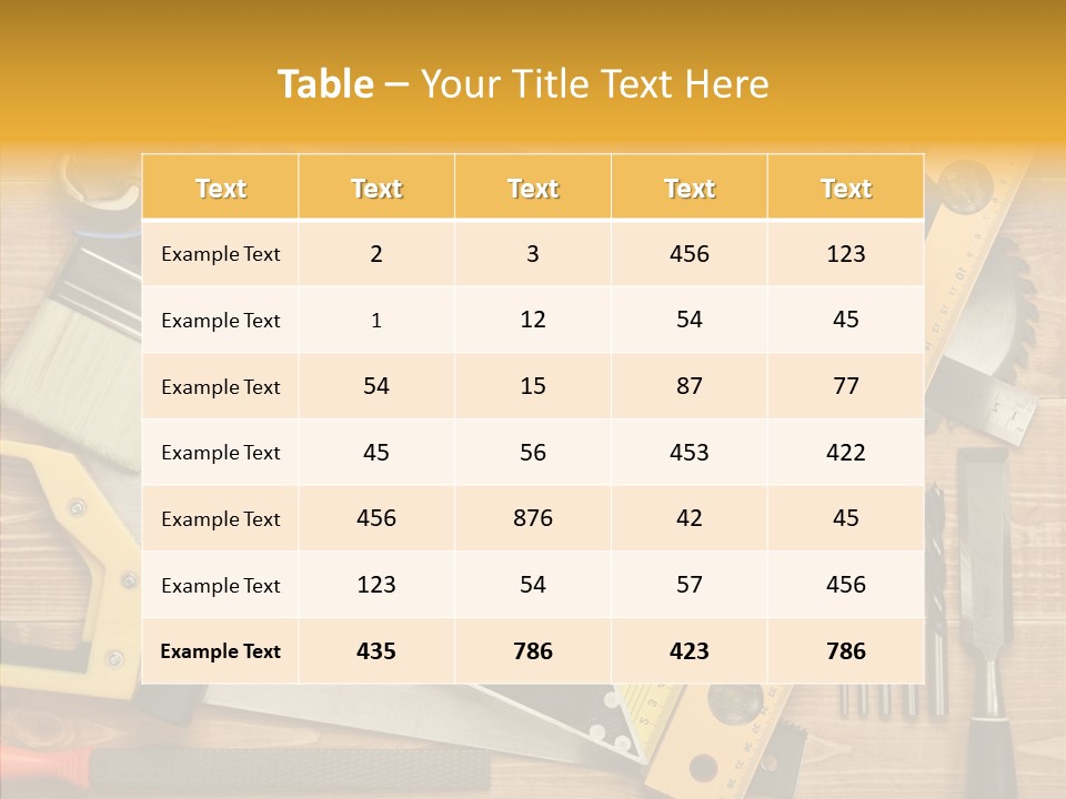 Wooden Concept Objects PowerPoint Template