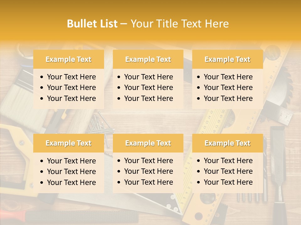 Wooden Concept Objects PowerPoint Template