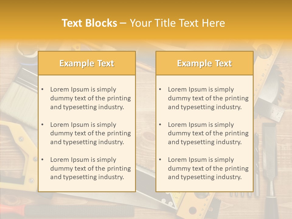 Wooden Concept Objects PowerPoint Template