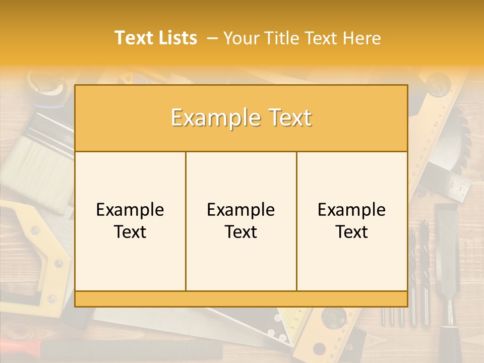 Wooden Concept Objects PowerPoint Template