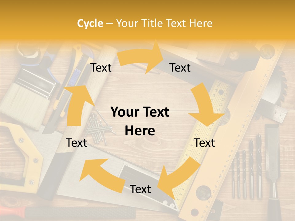 Wooden Concept Objects PowerPoint Template