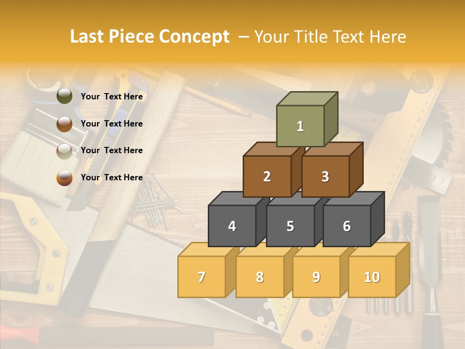 Wooden Concept Objects PowerPoint Template