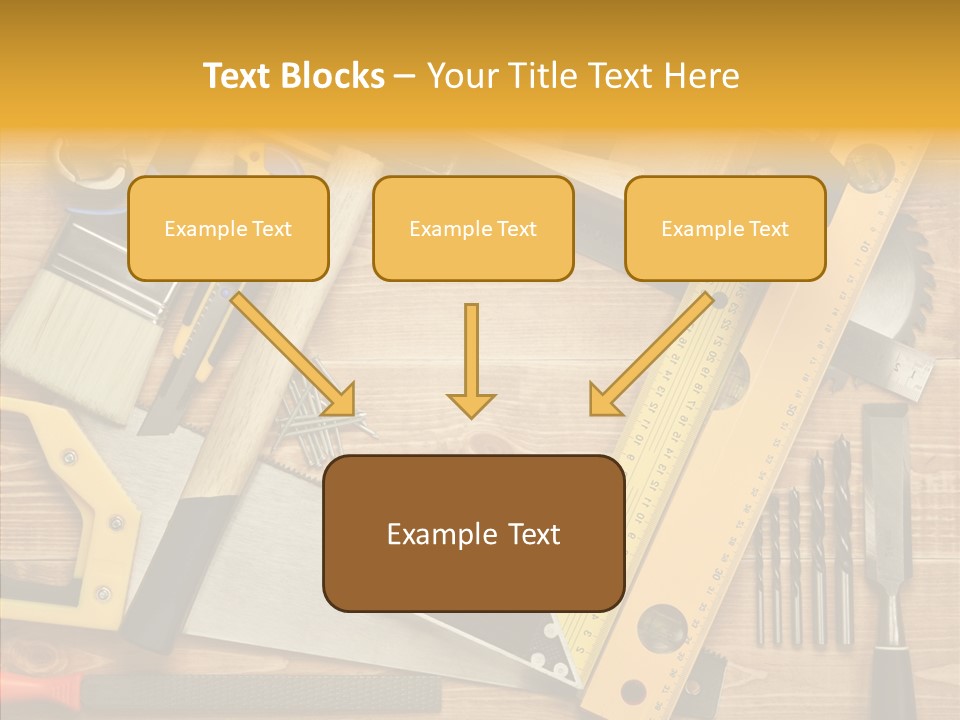 Wooden Concept Objects PowerPoint Template