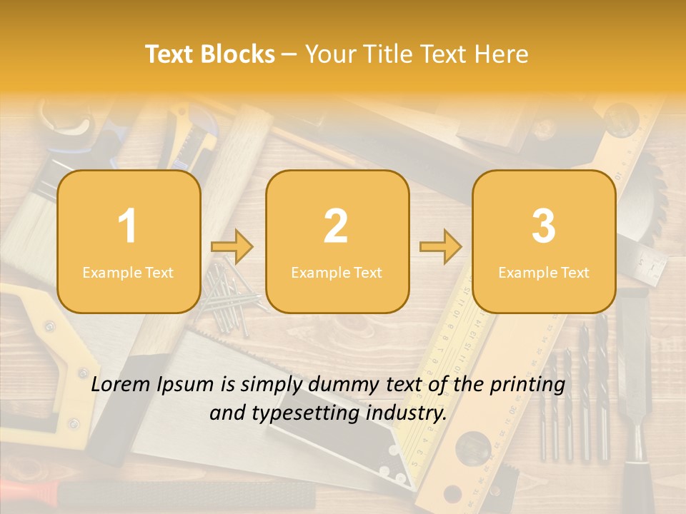 Wooden Concept Objects PowerPoint Template