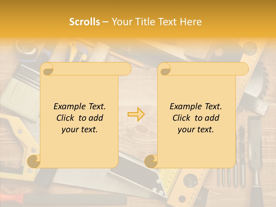 Wooden Concept Objects PowerPoint Template