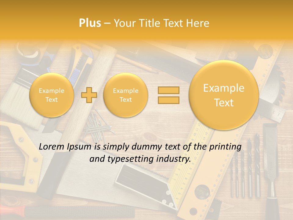 Wooden Concept Objects PowerPoint Template