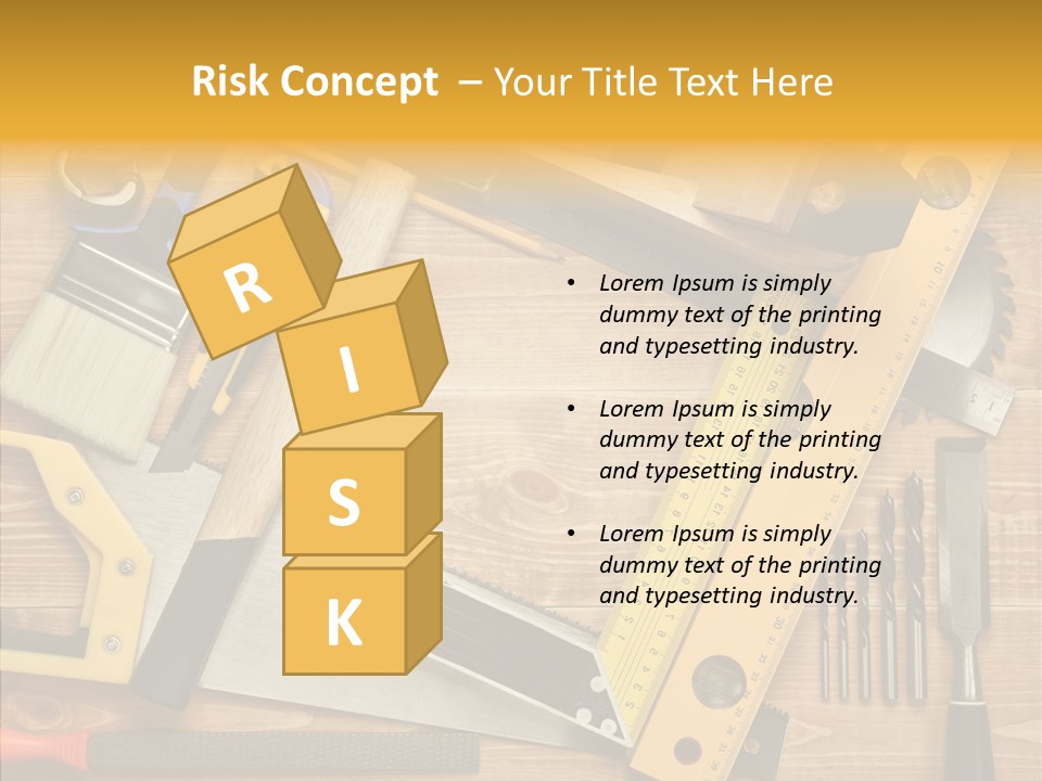 Wooden Concept Objects PowerPoint Template