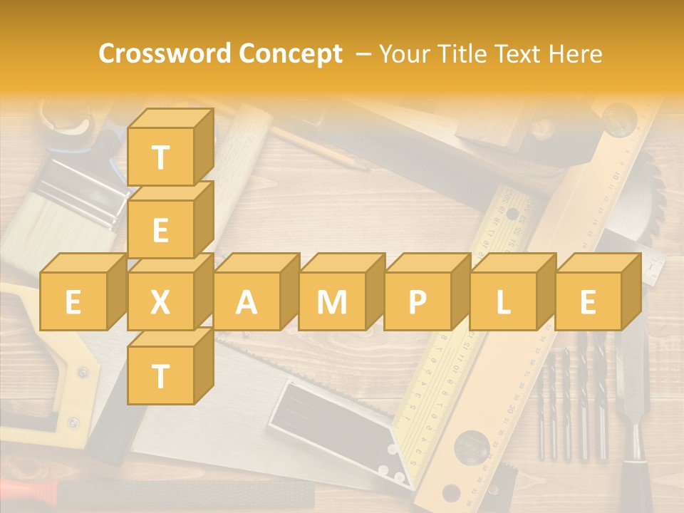 Wooden Concept Objects PowerPoint Template