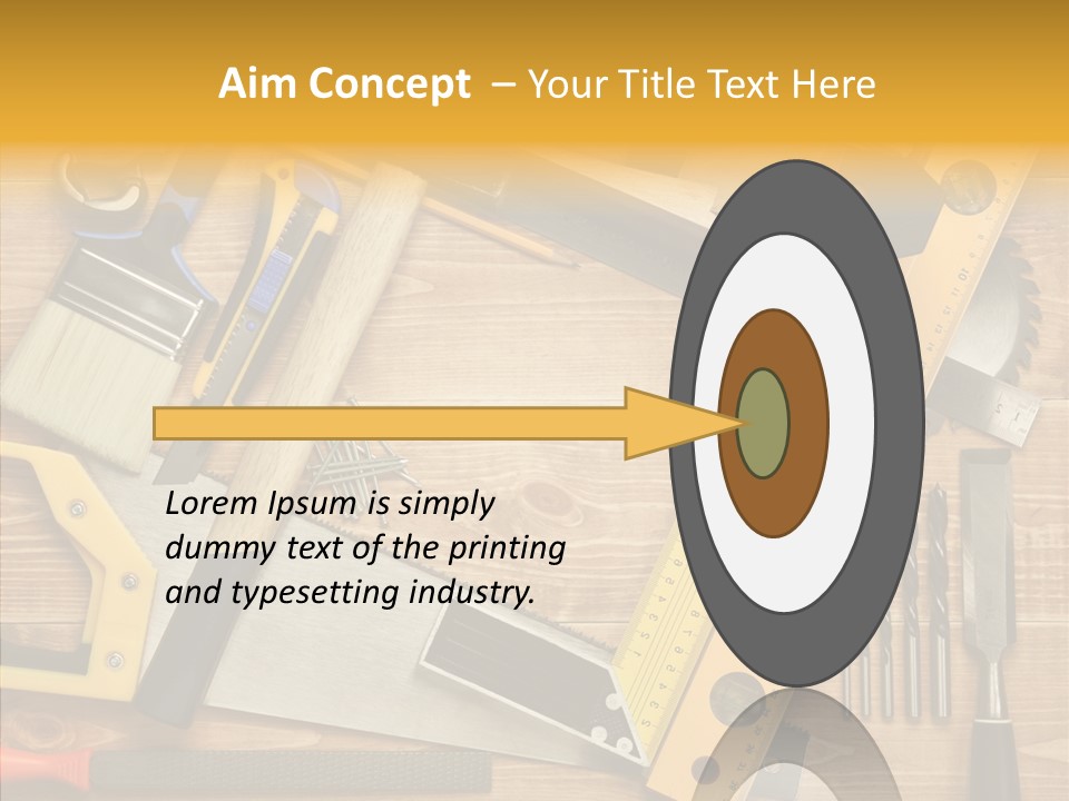 Wooden Concept Objects PowerPoint Template