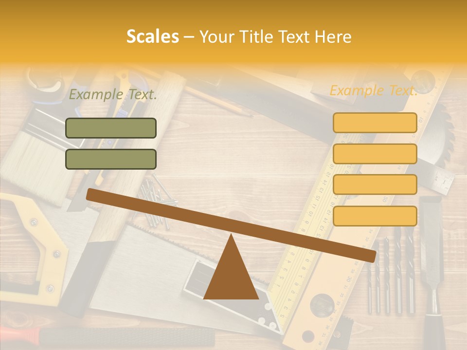 Wooden Concept Objects PowerPoint Template