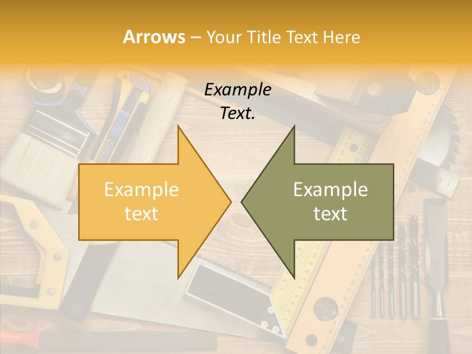 Wooden Concept Objects PowerPoint Template