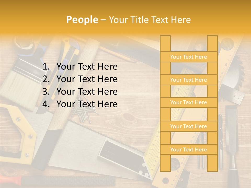 Wooden Concept Objects PowerPoint Template