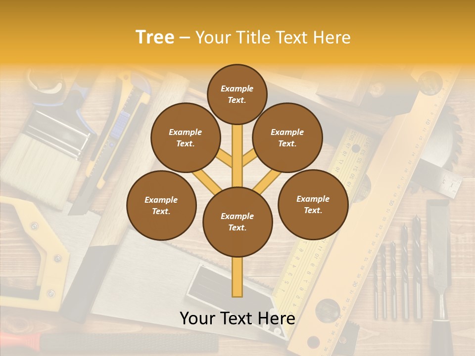 Wooden Concept Objects PowerPoint Template