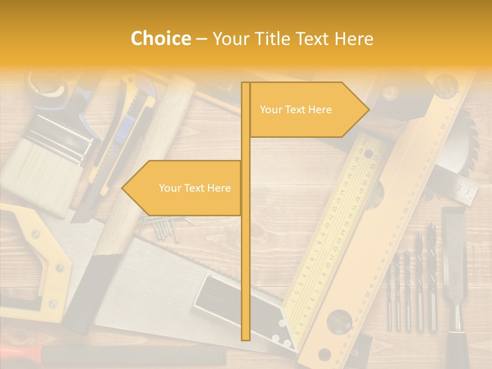 Wooden Concept Objects PowerPoint Template