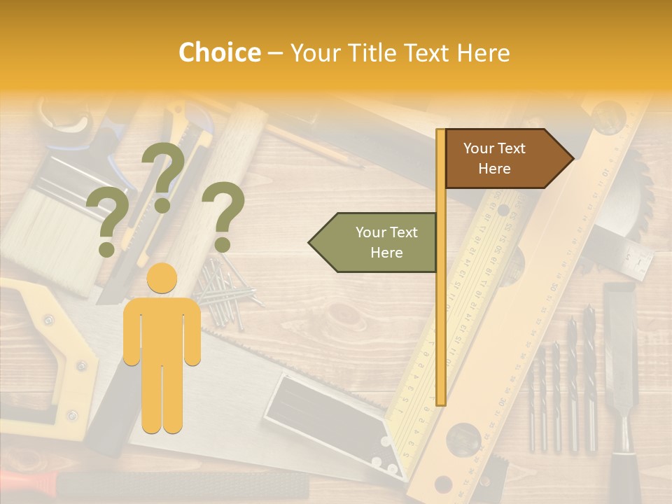 Wooden Concept Objects PowerPoint Template