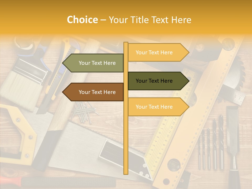 Wooden Concept Objects PowerPoint Template