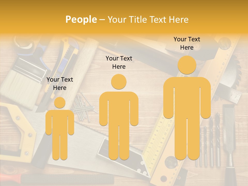 Wooden Concept Objects PowerPoint Template