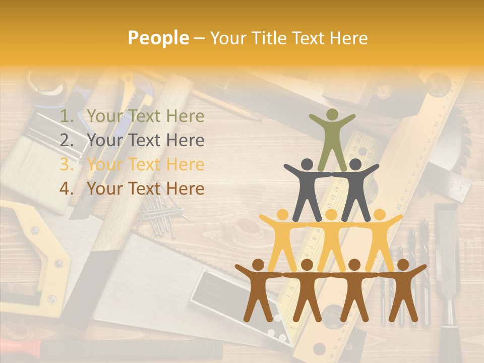 Wooden Concept Objects PowerPoint Template