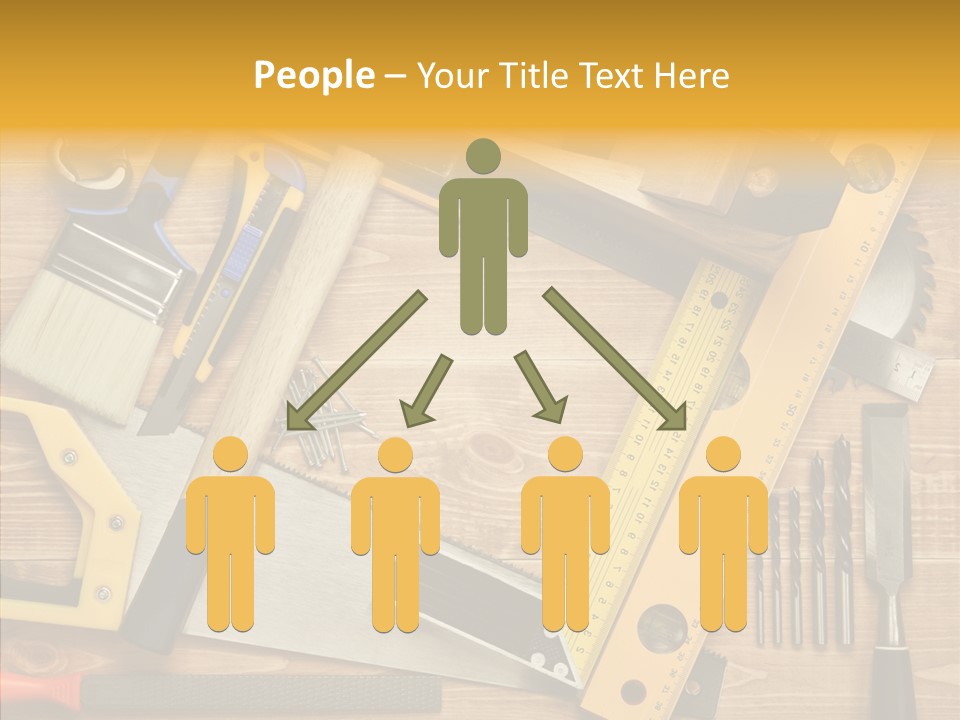 Wooden Concept Objects PowerPoint Template