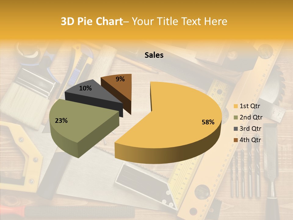 Wooden Concept Objects PowerPoint Template