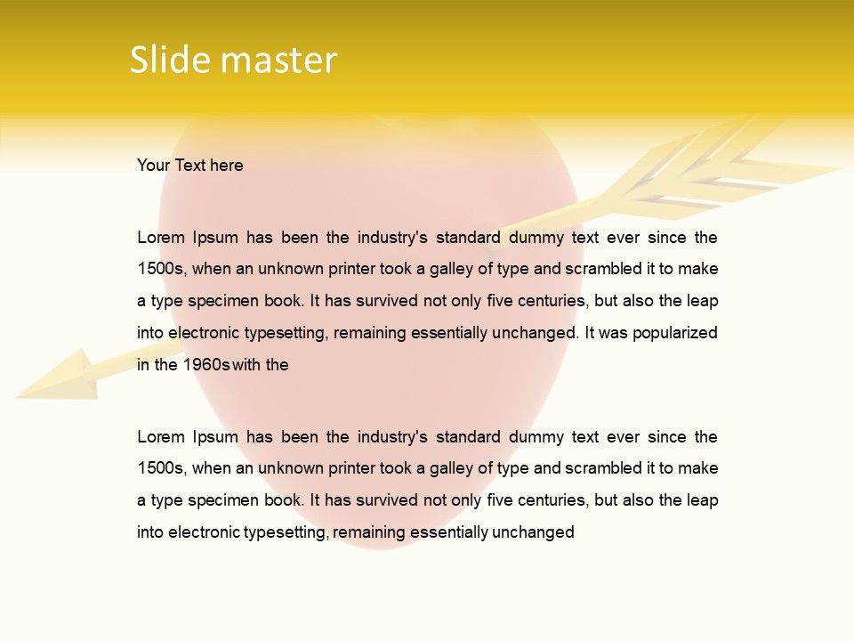 Isolated Heart Design PowerPoint Template