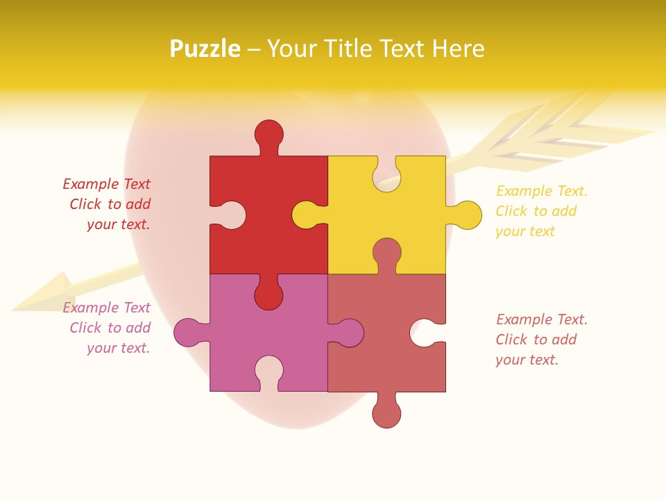 Isolated Heart Design PowerPoint Template