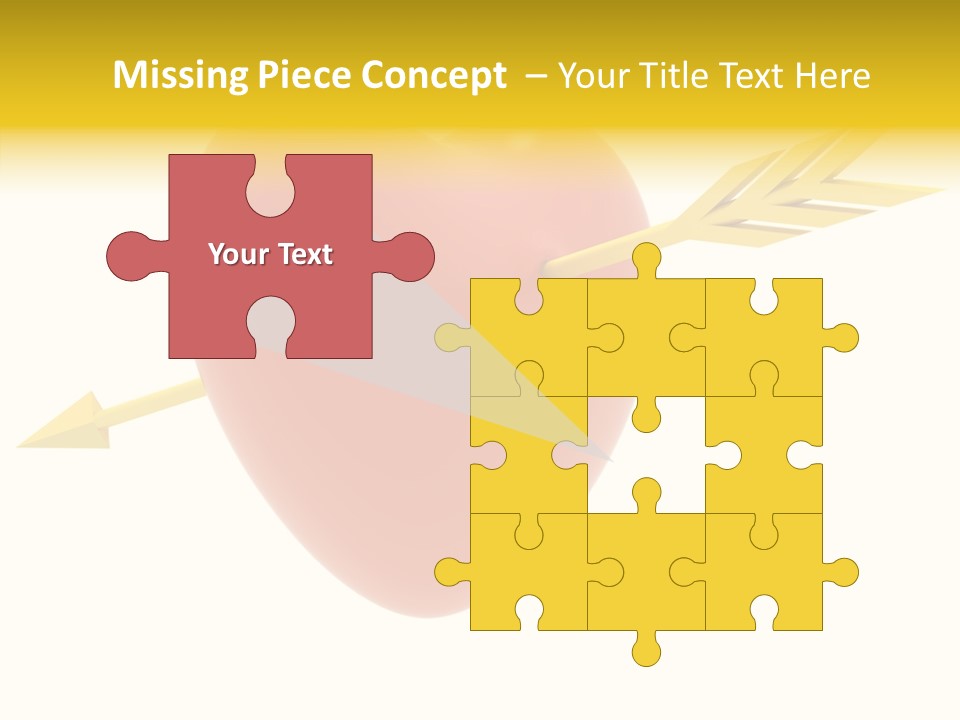 Isolated Heart Design PowerPoint Template